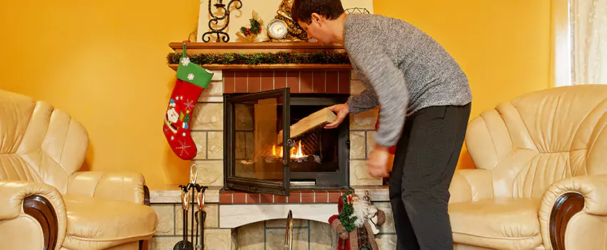 Rusted Metal Fireplace Restoration in Vincennes, Indiana